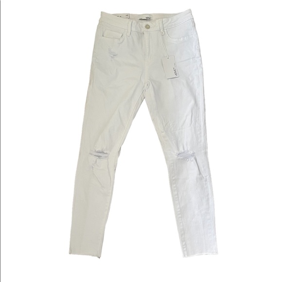 Vervet Mid Rise Distressed Jean White Amber Size 29 NWT - Picture 5 of 7